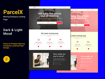 ParcelX - Parcel Moving Company Landing Page UI Design details page landing page property details webpage ui ui design ui ux design uiux ux ux design web design website website design