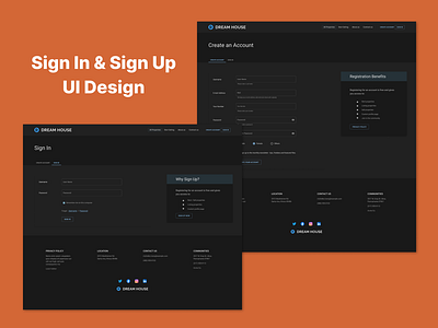 Sign In & Sign Up UI Design