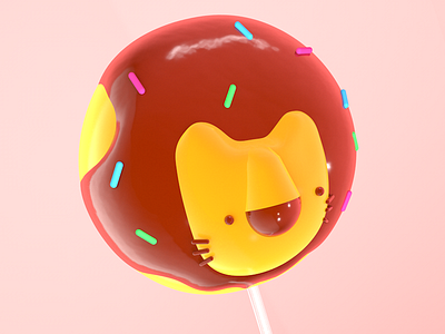 donut lion lollipop