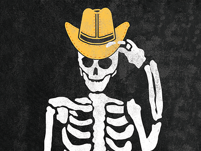 Happy Halloween Pardner austin cowboy halloween hat skull texan texas