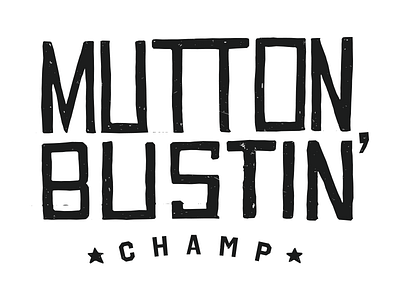 Mutton Bustin Champ hand drawn micron mutton bustin rodeo shirt t shirt tee type typography