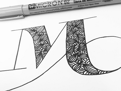 Hand Lettering design graphicdesign handlettering illustration ink letter lettering m pattern wip