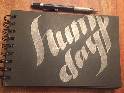 hump day 🐪✏️ calligraphy draw graphicdesign handlettering humpday lettering pencil script type typespire typography