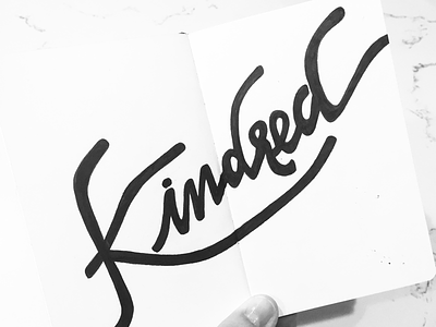 kindred calligraphy handlettering ink kindred lettering script sketch type typedesign typism typography