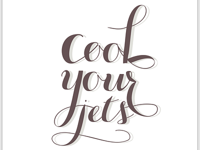 cool your jets calligraphy custom graphicdesign handlettering lettering moderncalligraphy script type typedesign