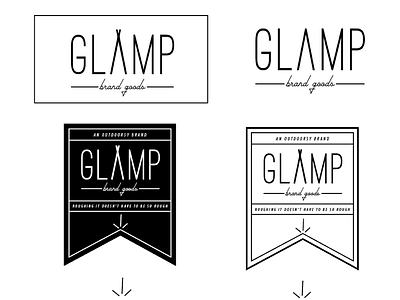 Glamp Brand Goods brand branding camp camping concept glamp glamping labels logo tags