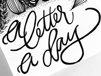 A letter a day ✍🏻 calligraphy calligritype handlettering ink lettering script sketchbook typedesign typespire typographic typography