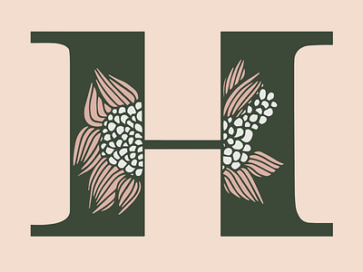 botanical H by Kelly Pope on Dribbble