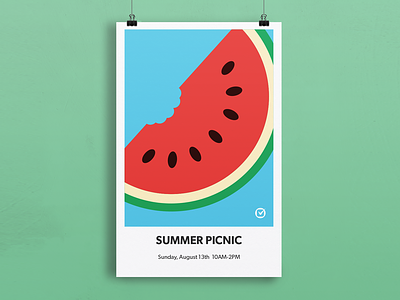 Summer Picnic Poster design graphic design illustration poster poster art poster design