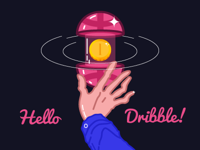 Hello Mr. Dribble and bring me a dream!) debut design drawing dribble flat illustration presentation vector