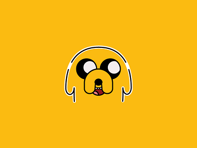 Jake the dog adventure cartoon character design dog flat hero icon illustration jake time vector