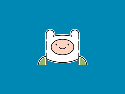 Finn the human adventure cartoon character design finn flat hero icon illustration time vector