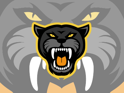 Panther cat illustration jaguar lion logo panther sabertooth snarl sports teeth tiger
