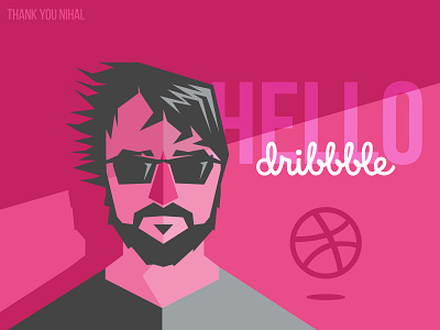 Hello Dirbbble design first illustration shot vector