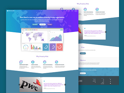 AA - Landing page culture dashboard design diversity landing page website website concept wordpress