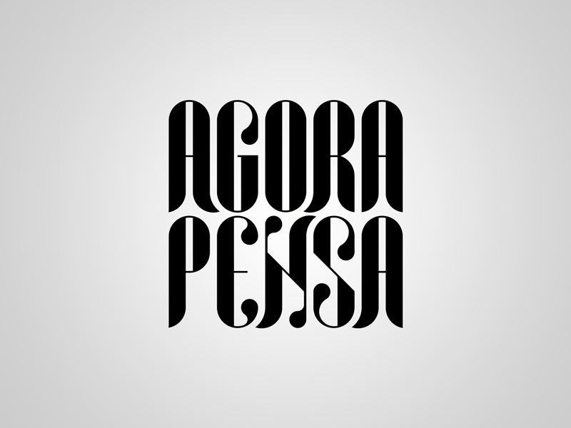 Agora Pensa - Mono-spaced typo experience design experiement monospace serif font typography vector