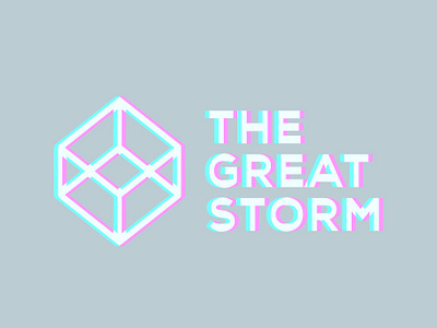 The Great Storm design logo random typography vector