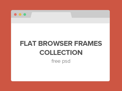 Flat Browser Frames Collection browser frame chrome flat free psd safari skin