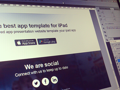 Ipad App Social Footer