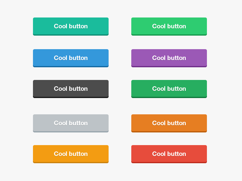 Cool Flat Buttons PSD by Surjith S M on Dribbble