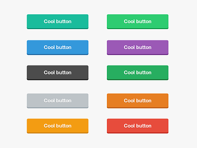 Cool Flat Buttons PSD