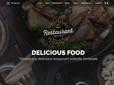 Restaurant Website Template — HTML & PSD food html open table parallax psd recipe responsive restaurant template themeforest video website