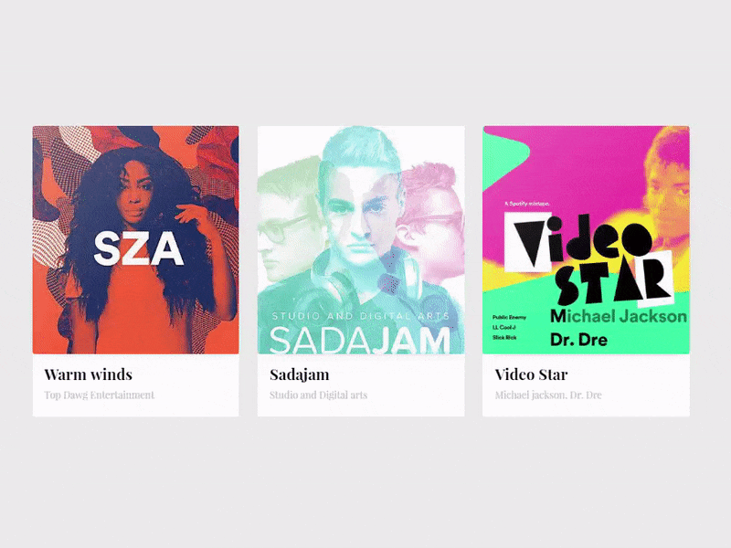 Duotone Music / Band Website Hover Effect