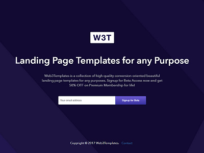 Web3templates Coming soon Landing Page beta conversion design html landing marketing templates web3templates