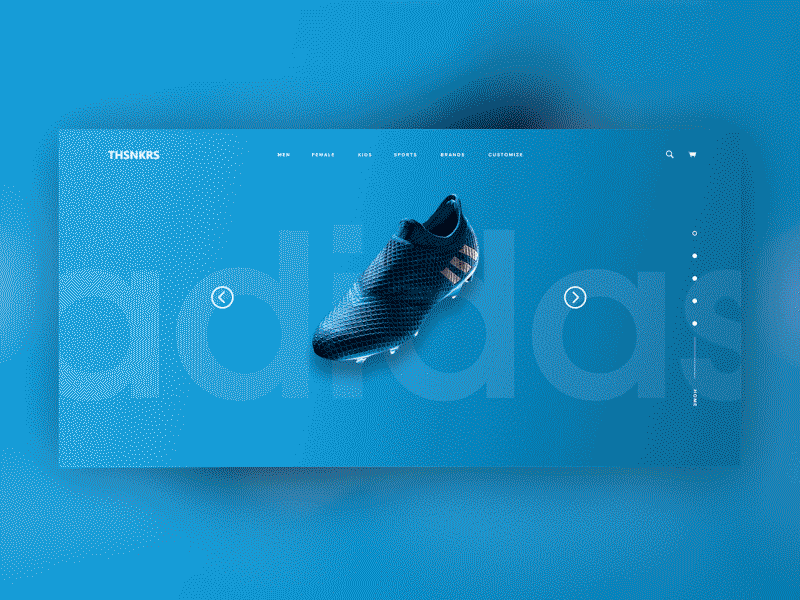 Adidas Animated adidas blue concept shoes ui ux webdesign