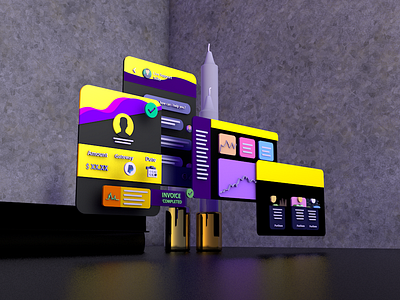 AR - 02 cinema4d design graphics illustration ui uidesign uxdesign yellow