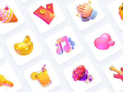 WeSing Live gift c4d card dribbble