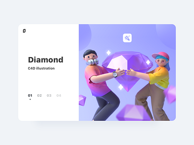 C4D illustration-Diamond c4d illustration