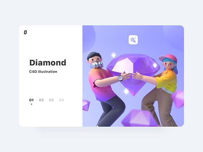 C4D illustration-Diamond