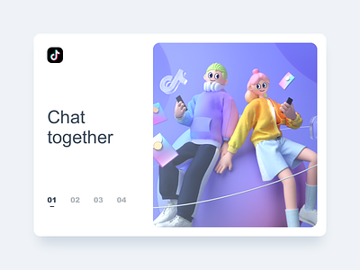 Chat together c4d dribbble role ui