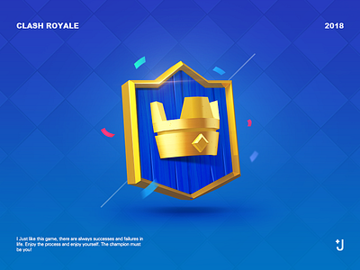 Clash Royale blue c4d layout design ui