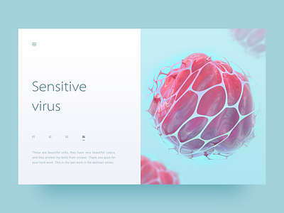 Sensitive Virus blue c4d card cells cyan graphic artist designer panel design red ui