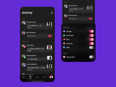 dribbble redesign activity app design icon ui ux