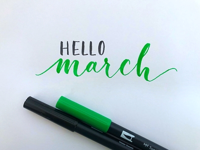 Hello March - Brush Lettering brush lettering calligraphy
