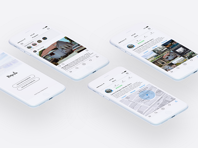 Property Showcasing App account kit app feed interface ios location login map mobile profile ui ux