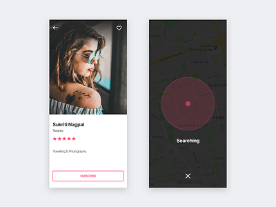 Made with Invision Studio - Subscribe Page app blogger design interface invision studio ios iphone x map profile search ui ux