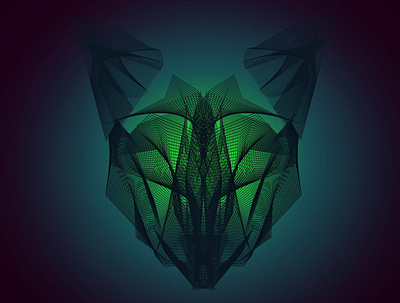 Wolf illustration line art poster art vector