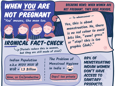 Menstruation and the Stigma. comic comic strip illustration