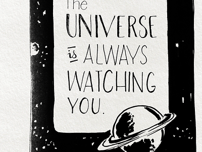 The Universe is Always Watching illustration inktober inktober2018 space