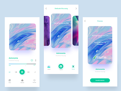 Flutin Applications Redesign @appdesign @design @illustration @landingpage @uidesign @uiuxdesign @uxdesign @vectordesign illustration music app music player typography uidesign uitrends uxdesign uxtrends