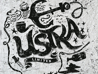 Ustka 2013 black and white graphic mark rio creativo sail sea shirt type ustka