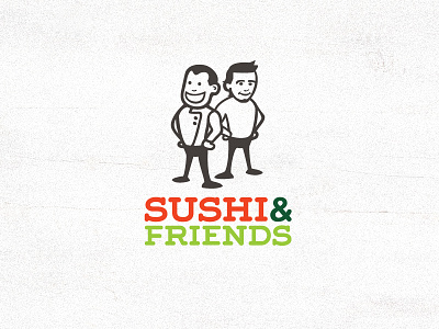 Sushi&Friends brand hero fresh friends logo mark sushi