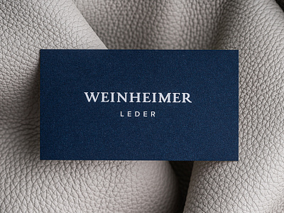 Weinheimer Leder - Stationery branding calf card leather logo luxury mark stationery