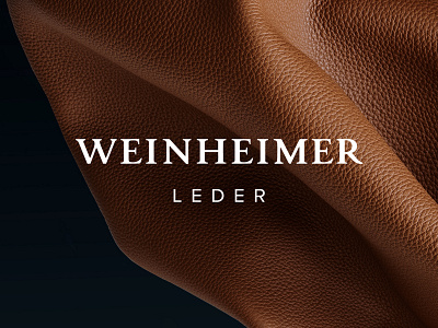 Weinheimer Leder brand branding leather logo logotype luxury mark typography