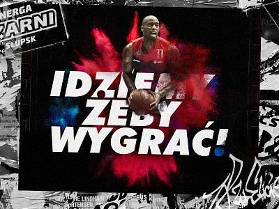 Czarni Słupsk No4 basketball game play playoff playoffs plk poster sport