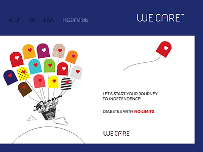 We Care baloons care diabetes diagnosis health healthcare heart juorney medical prevention treatment trip